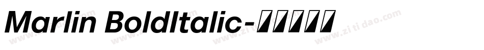 Marlin BoldItalic字体转换